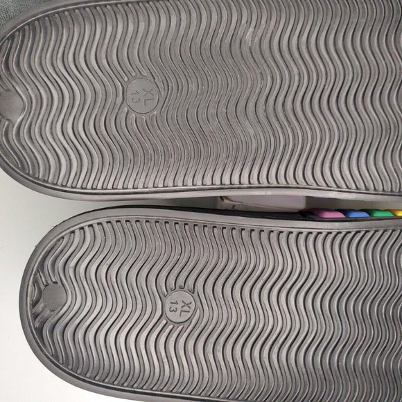 PRIDE SLIDES Slippers Rainbow LGBTQ Slip On XL 13 New! - Picture 6 of 7
